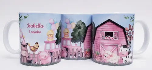 Caneca Personalizada Aniversário Fazendinha