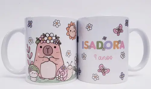 Caneca Personalizada Lembrancinha Aniversário Capivara