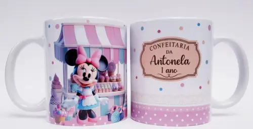 Lembrancinha Caneca Personalziada Minnie Confeiteira