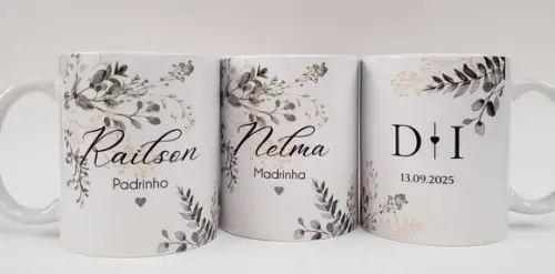 Caneca Personalizada Casamento Padrinhos