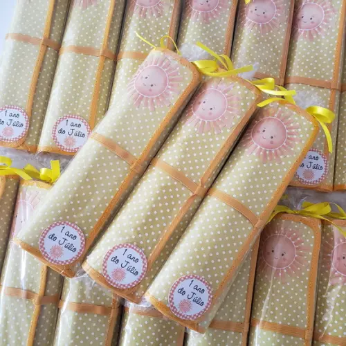 Lembrancinha Mini Lousa de Tecido Primeira Volta ao Sol