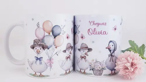 Caneca Personalizada Lembrancinha Maternidade Patinho Menina