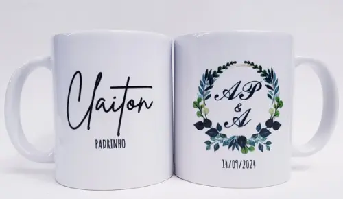 Caneca Personalizada Casamento Padrinhos
