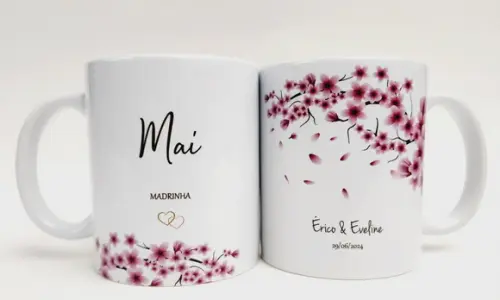 Caneca Personalizada Casamento Padrinhos Cerejeira