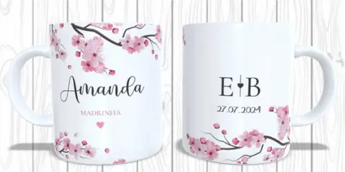 Caneca Personalizada Casamento Padrinhos