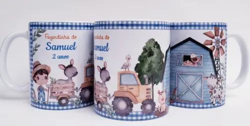 Lembrancinha Caneca Personalizada Fazendinha