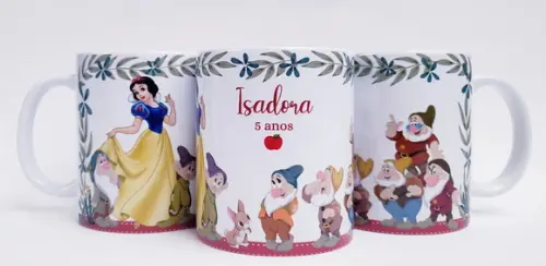 Lembrancinha Caneca Personalizada Branca de Neve