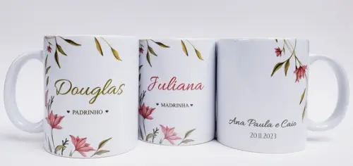 Lembrancinha Caneca Personalizada Casamento Padrinhos