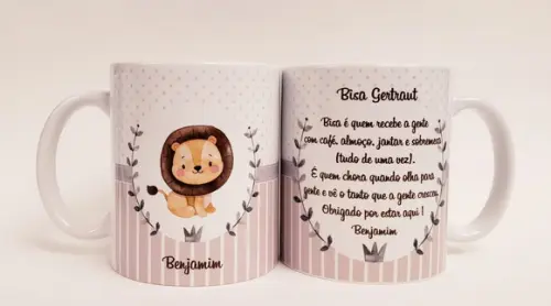 Lembrancinha Caneca Personalizada Maternidade