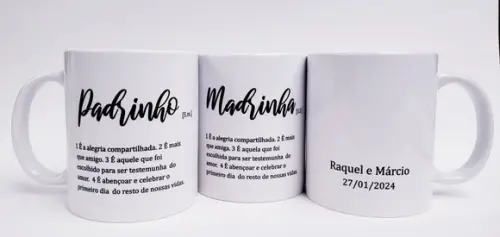 Caneca Personalizada Casamento Padrinhos