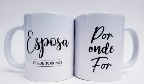 Caneca Personalizada Casamento Esposa Marido
