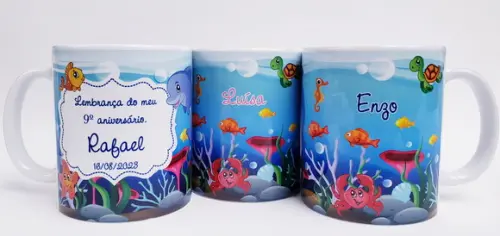 Lembrancinha Caneca Personalizada Fudno do Mar