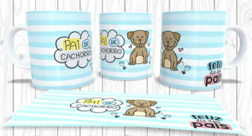 Lembrancinha Caneca Personalizada Dia dos Pais Pet