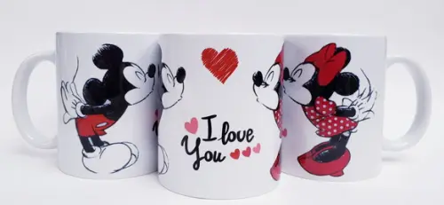 Caneca Dia dos Namorados Minnie e Mickey