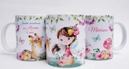 Lembrancinha Caneca Personalizada Jardim