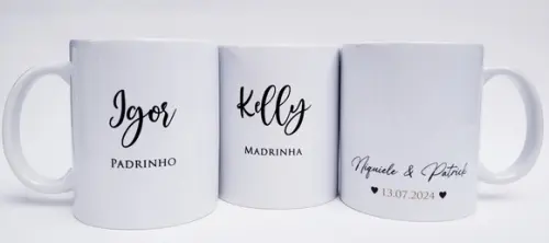 Caneca Personalizada Casamento Padrinhos