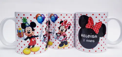 Caneca Personalizada Mickey e Mnnie