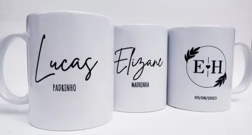Lembrancinha Caneca Personalizada Casamento Padrinhos
