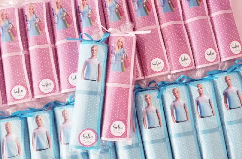 Lembrancinhas Mini Lousa de Tecido Barbie
