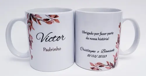 Caneca Personalizada Padrinhos Casamento
