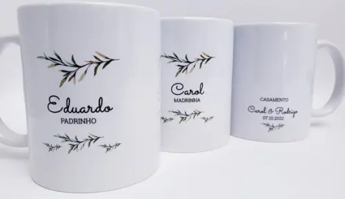 Caneca Personalizada Casamento Padrinhos