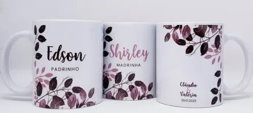 Caneca Personalizada Casamento Padrinhos