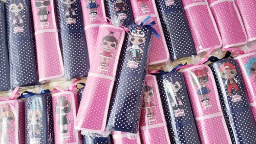 Lembrancinhas Mini Lousa de Tecido Lol