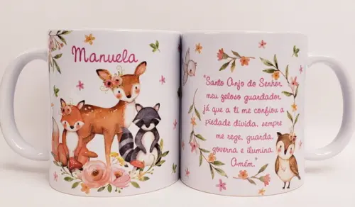 Caneca personalizada batizado