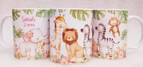 Caneca Personalizada Safari Menina
