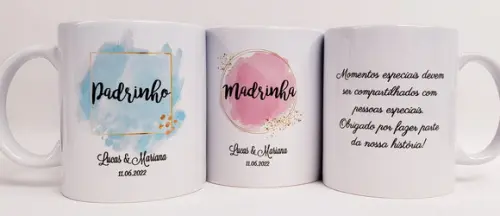 Caneca Personalizada Casamento Padrinhos