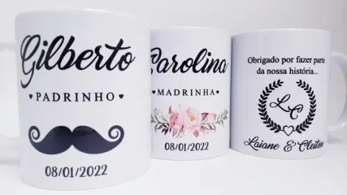 Caneca Personalizada Casamento Padrinhos
