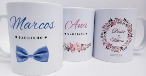 Caneca Personalizada Casamento Padrinhos