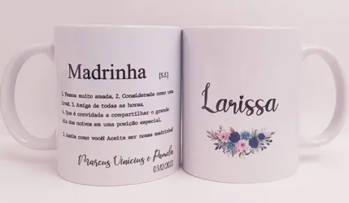 Caneca Personalizada Casamento Padrinhos