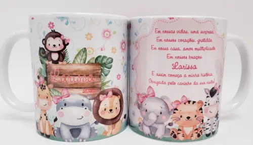Caneca Personalizada Safari Menina