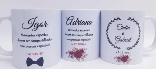 Caneca Personalizada Casamento Padrinhos