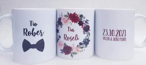 Caneca Personalizada Casamento Padrinhos