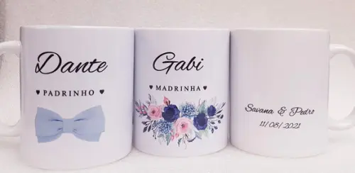 Caneca Casamento Madrinha ou Padrinho