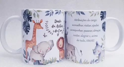 Caneca Personalizada Batizado Safari