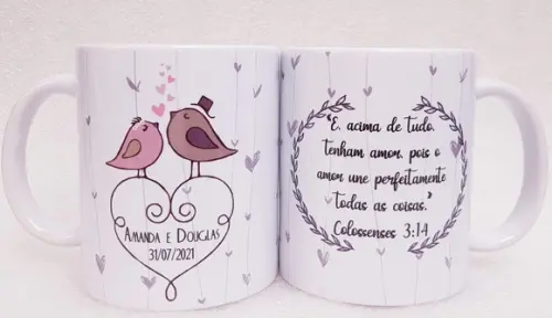 Caneca Personalizada Casamento Madrinha