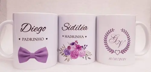 Caneca Personalizada Casamento Padrinhos