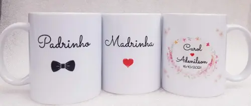 Caneca Personalizada Casamento Padrinhos