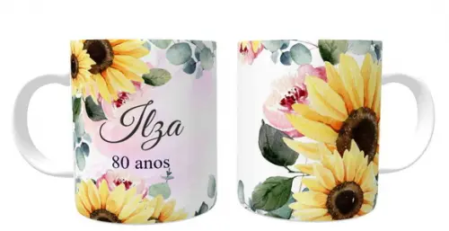 Caneca Personalizada Aniversário 80 Anos