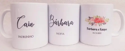 Caneca Personalizada Casamento Padrinhos