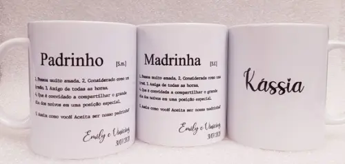 Caneca Personalizada Casamento Padrinhos
