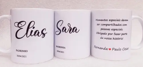 Caneca Personalizada Casamento Padrinhos