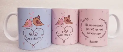 Caneca Casamento Padrinhos