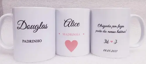 Caneca Personalizada Casamento Padrinhos