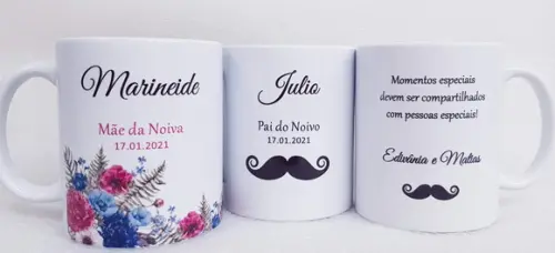 Caneca Personalizada Casamento Padrinhos