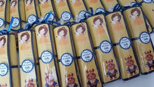 Mini Lousa de Tecido a Bela e a Fera