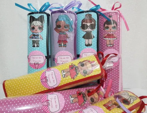 Lembrancinha Mini Lousa de Tecido Lol